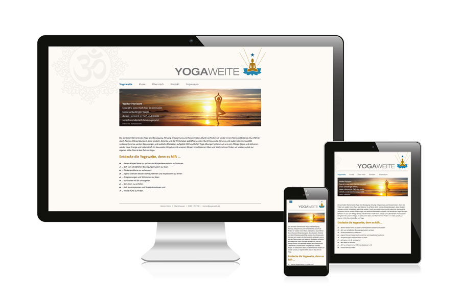 Webseite responsive Yogaweite, Obertshausen